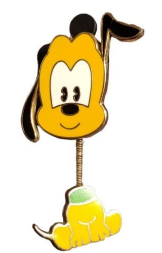 Primary image for Disney WDW Pluto Bobblehead Pin 2005 Official Pin Trading Dog Cute One Ear Up