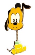 Disney WDW Pluto Bobblehead Pin 2005 Official Pin Trading Dog Cute One Ear Up - $12.86