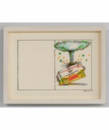 Wacky Packages Original Art Proposal John Mariano 1990 Framed Evil Deade... - $57,733.16 MXN