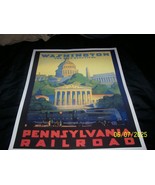 Washington The City Beautiful Pennsylvania Rail Road Repro Poster - $33.94 CAD