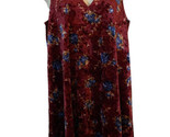Moon River Dress Womens Size S  Maroon Floral Boho Velvet Festival Party... - £9.37 GBP