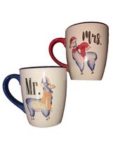 Mr Mrs Llama Alpaca 2 Oversized Coffee Hot Cocoa Latte Mugs Jingles &amp; Jo... - $16.79