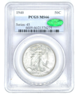 1940 50C Walking Liberty Half Dollar United States PCGS MS66 Green CAC - €591,59 EUR