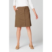 NWT Womens Size Large J. Jill Ponte Chestbut Brown A-Line Knee-Length Skirt - £21.69 GBP