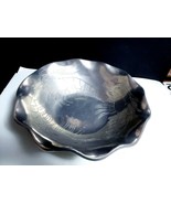 Hand Forged Wrought Aluminum Large 13&quot; Salad Serving Bowl Engraved Shrim... - £15.57 GBP
