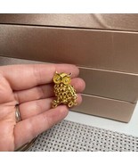 Gold Owl Brooch - $13.02 CAD