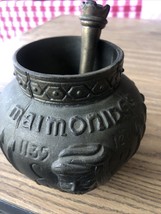vintage 1968 Schering metal Mortar and Pestle 6th Edition Maimonides - £68.81 GBP