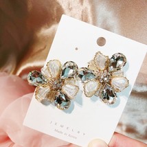 MENGJIQIAO Hot Sale Korean Japan Freshwater  Flower Stud Earrings For Women Wate - £10.33 GBP