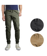 Men's Streetwear Elastic Waist Fit Denim Stretch Cotton Blend Jogger Pants - $45.99