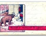 Comic Chased By Bear Havent a Moment To Spare 1908 UDB Postcard R26 - $4.90