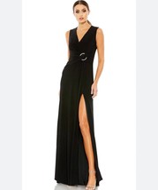 Ieena For MacDuggal Womens Gown Dress Black Pleated Sleeveless Maxi Plus... - $210.01