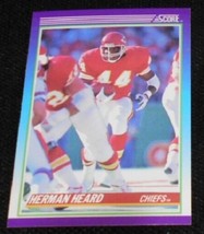 1990 Score Herman Heard 144, Kansas City Chiefs, NFL Football Sports Card - RARE - £10.26 GBP