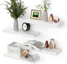 White Floating Shelves For Wall, 4 Sets White Wall Storage Shelves, Wall... - £30.02 GBP
