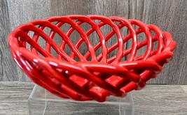 Red Blaze Espana Lifestyle Hot n Cold Mini Bread Basket Earthenware Lattice Bowl - £11.91 GBP