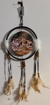 DREAMCATCHER INDIAN WITH A PICTURE OF A WOLF AND HER CUBS OUTDOOR (CR43) - £7.56 GBP