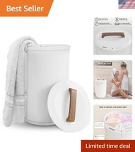 Extra Large Heated Towel Warmer with Timer - Safe Auto Shut Off &amp; Wood H... - $119.99