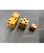 Vintage Dice Bakelite Butterscotch Antique Game Celluloid Lot (4) Small ... - €21,12 EUR