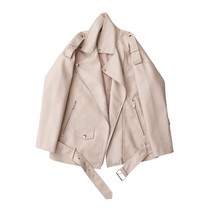 T MODA Spring Autumn Faux Leather Jackets Women Loose Casual Coat Female Drop-sh - £57.85 GBP