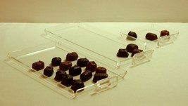 Chocolate candy acrylic showcase display case tray for retail stores 10 per box - £103.50 GBP
