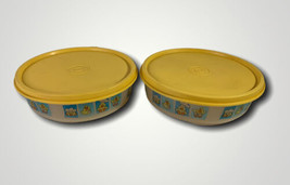 Tupperware #1551C Ducks Chef  1 1/2 Cup Food Storage Snack Bowl Flat Easy Lids - £14.68 GBP