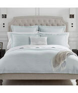 Sferra Onda Queen Aquamarine Duvet Standard Shams 3PC Sateen Jacquard It... - $199.00