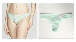 Women&#39;s Thong Pantie US XS (0-2) Cotton Blend Light Airy, Mint Green - A... - $0.99