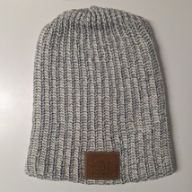 Love Your Melon Hat Winter Slouchy 12 Inches Tall Blue White Cotton Beanie - £10.12 GBP