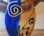 Picasso Face Vase Viz Art Glass Murano Style Heavy 15 inches tall - £302.89 GBP