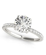 14K white gold luxury diamond engagement ring/2 carat round diamond wedd... - £19,297.46 GBP+