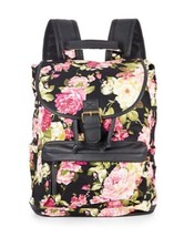 Madden Girl Authentic Adorable Bbenji Backpack Black Floral Brand New Wi... - £43.97 GBP