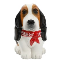 Pioneer Woman Henry Candy Jar Basset Hound Dog Red Bandana Earthenware 7... - $689.11 MXN