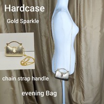 Eveing Gold Tone Sparkle Hard Case Chain Strap - £12.58 GBP