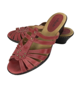 Softspots Coral Leather Loafers Strappy Slip on Mule Sandals Size 8.5 M ... - £31.69 GBP