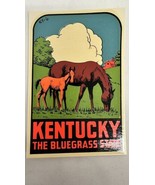 Vintage Kentucky Bluegrass State Lindgren Turner Luggage Decal/Window Tr... - $5.89