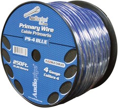 Audiopipe Power Cable 4-Gauge 250 Foot Spool - Blue - $326.16 CAD