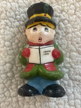 Vintage Interpur Christmas Caroler Wax Candle 4.5&quot; Made in Korea Holiday... - $146.75 MXN