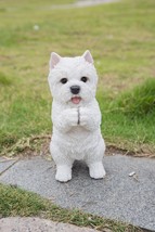 Dog-Westie Playing-Garden Statue,  Home Decor, Animal Sculpture, Garden Ornament - £25.57 GBP