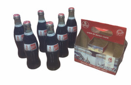 Coca Cola Albertville 92 Olympics Vintage Six Pack Of Full Collectible Bottles - £14.47 GBP