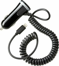 NEW Insignia 6 ft Coiled Car Charger with 8-Pin Connector for iPhone 7+/6+/6S/5C - £14.99 GBP