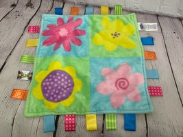 Taggies multicolor spring flowers pink blue baby security blanket lovey Kids II - £7.81 GBP