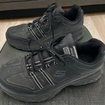Skechers Men&#39;s After Burn Memory Fit Strike Off Black/Gray Sneaker size 13 - £22.68 GBP