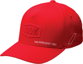 100% Shadow Flexfit Hat Flex Fit Cap Lid Red Large/XL - £25.57 GBP