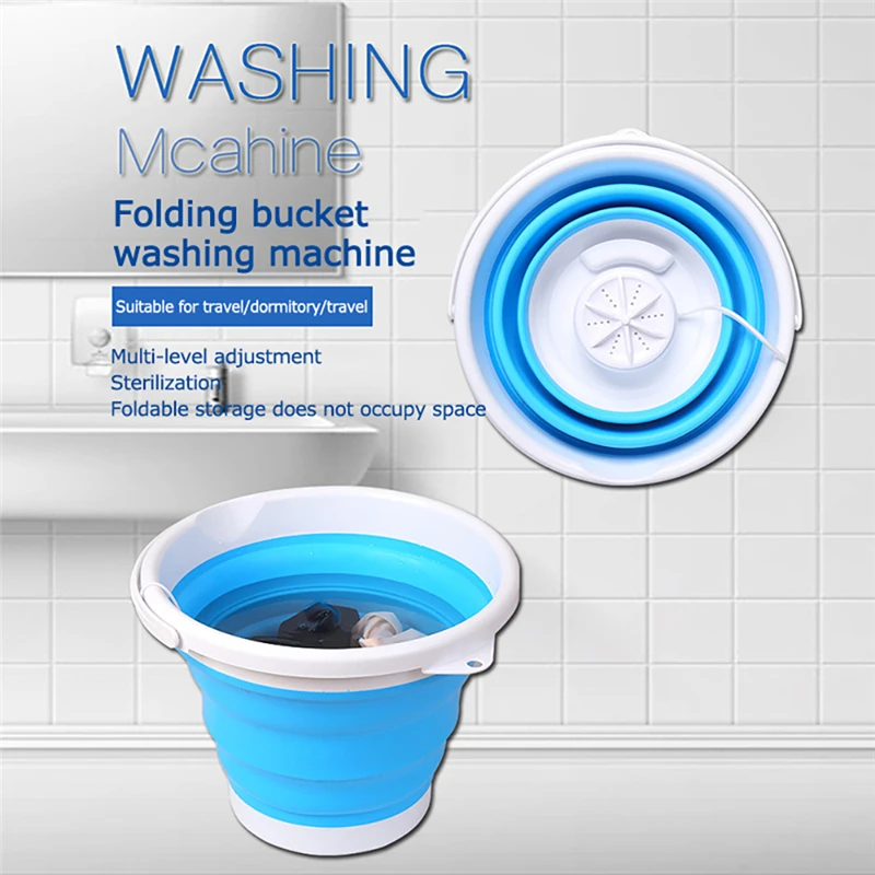 Mini Foldable Washing Machine Ultrasonic Cleaning Small 2 in 1/3in1 Port... - $46.49+