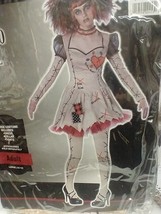 Adult VooDoo Doll Costume Large 10-12 Dress Collar Tights Black Magic Ba... - $27.95