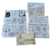 Vintage Chicago Mail Order Embroidery Charts Misc Paper Order Envelope N... - $9.90