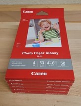 Canon Photo Paper Glossy GP-701 Lot of Five 50 Sheet Packs 4&quot; x 6&quot; 250 T... - $18.35