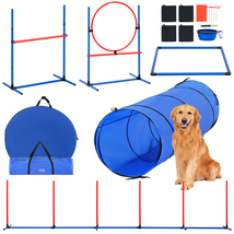 VEVOR Dog Agility Training Equipment, 5 PCS Set with Adjustable High Hur... - $59.90
