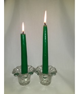Collector&#39;s Crystal Galleries - Crystal Candle Holder Set - Heavy Clear ... - £7.08 GBP