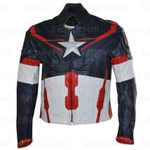 New Men&#39;s Captain America Civil War 2015 Cowhide Leather Motorcycle Jacket-1061 - £153.46 GBP+