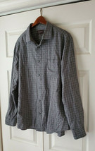 Black Brown 1826 Men&#39;s Size XL Gray, Black, White Cotton Long Sleeve Shirt - £11.63 GBP